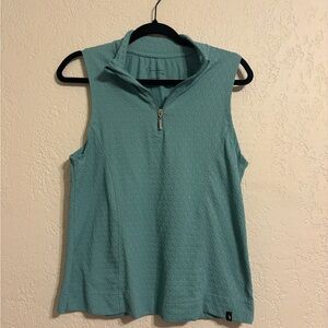 Jessica Simpson Blue Sleeveless Polo Tank Top